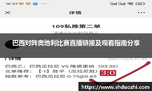 巴西对阵奥地利比赛直播链接及观看指南分享